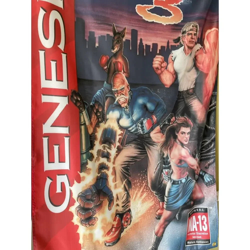 Streets of Rage 3 5ft Flag Sega Genesis 1994 Banner Poster